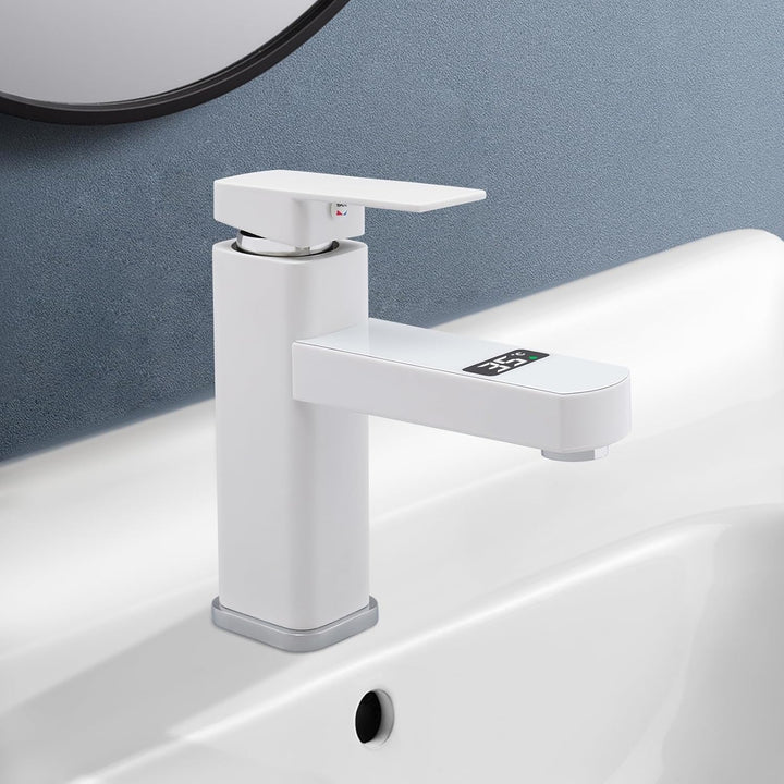 Waschbecken Armaturen, Waschbeckenarmatur G1/2 mit 2 Schläuche, Mischbatterie Waschbecken mit Digita