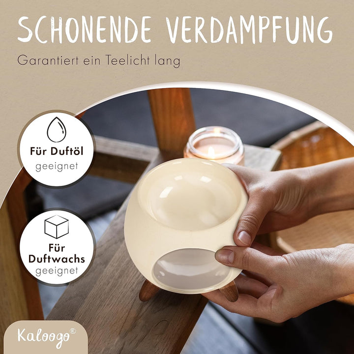 Sabai Scent Duftlampe – Elegantes Duftlicht – 3-beiniges Design – für ätherisches Öl + Duftwachs – p