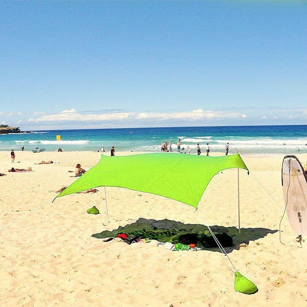 Baldachin des Strandzeltes, Strandsonnenschatten, Tragbarer Strandsonne, Leicht Für Strand, Camping,