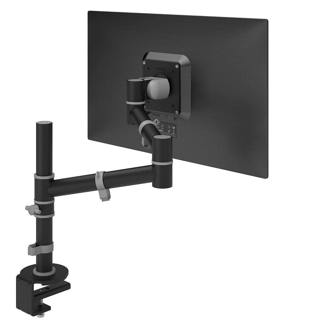 Dataflex Viewgo Monitorarm - Schreibtisch 123 Schwarz, platzsparend und ergonomisch, Monitorarm mit