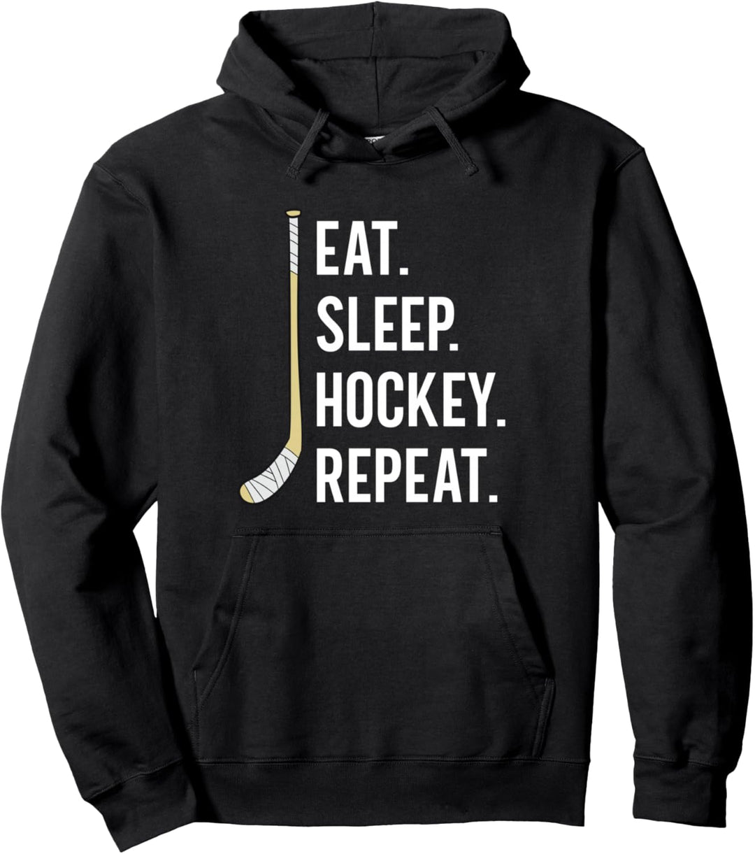 Eat Sleep Hockey Repeat Hockey Spieler Eishockey Pullover Hoodie