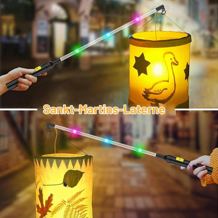 Laternenstäbe Kinder Led,4er Laternenstab für St Martin,Sankt Martin LED Laternenstäbe Elektrisch, H