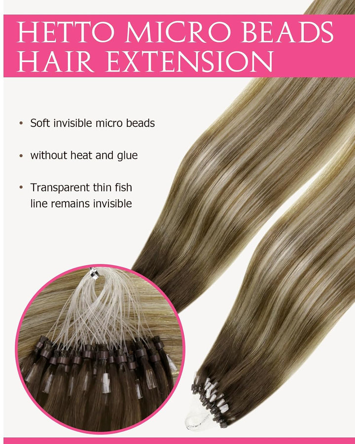 Hetto Extensions Echthaar Microring Braun Microring Extensions Echthaar Remy Extensions Microring Ec