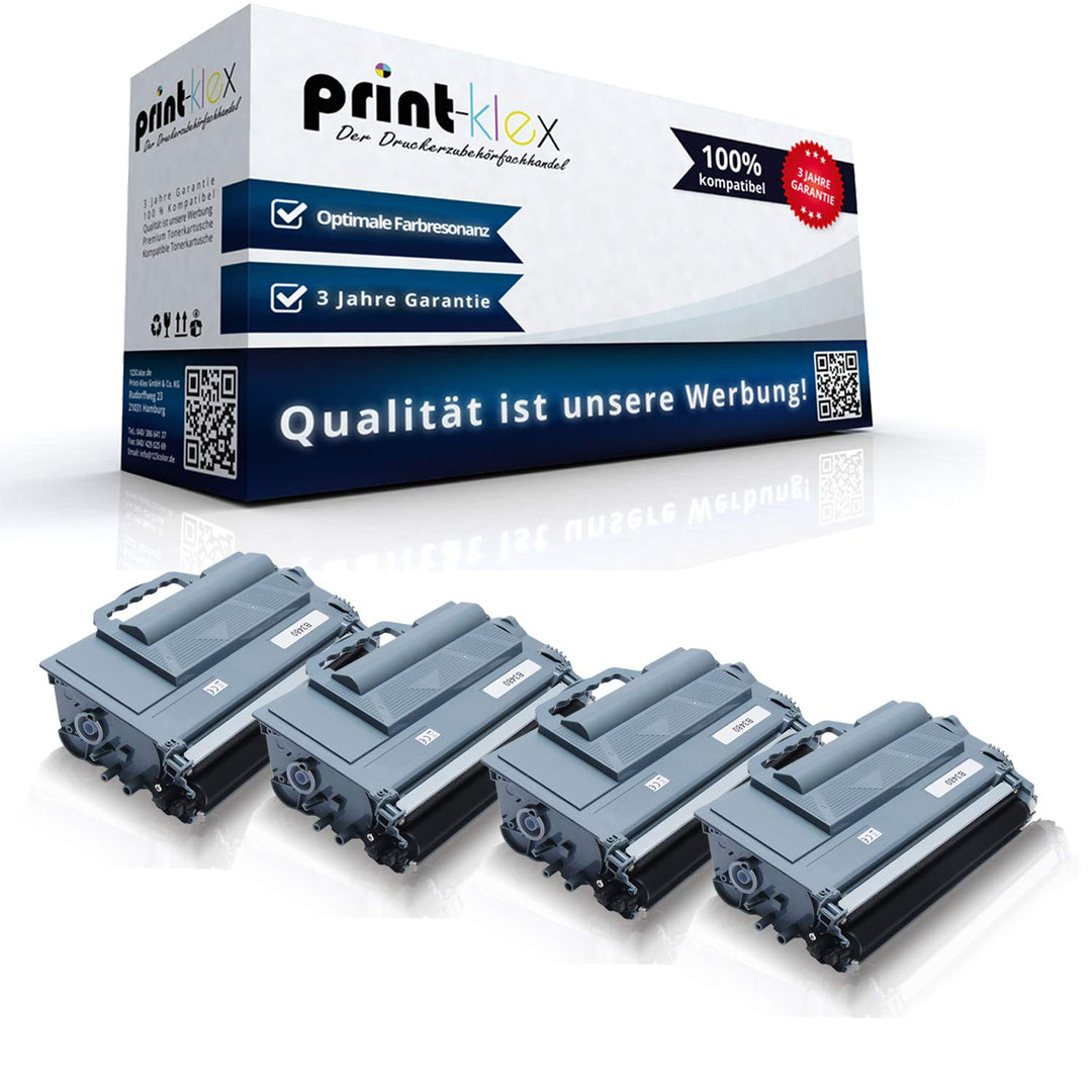 4X Print-Klex Tonerkartuschen kompatibel für Brother DCP-L 5500 DN DCP-L 6600 DW TN3480 TN-3480 TN 3
