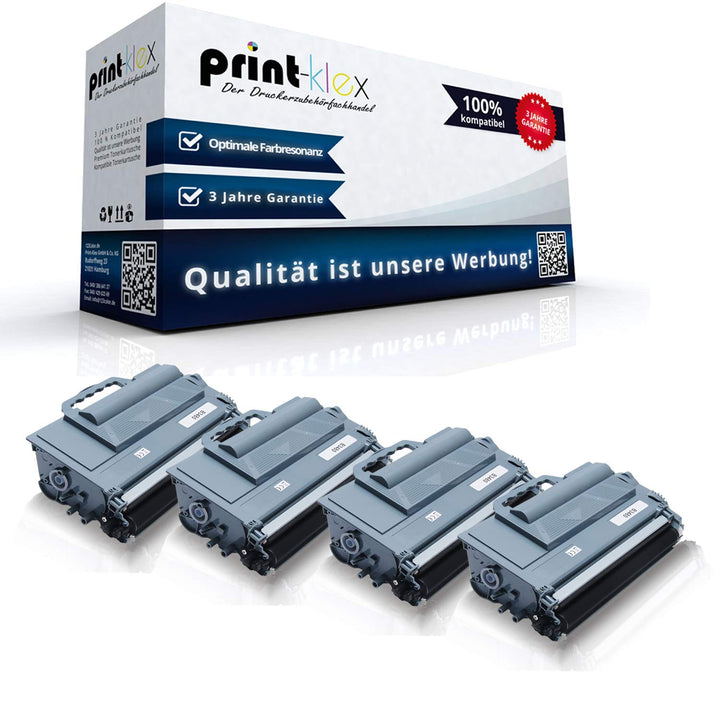 4X Print-Klex Tonerkartuschen kompatibel für Brother DCP-L 5500 DN DCP-L 6600 DW TN3480 TN-3480 TN 3