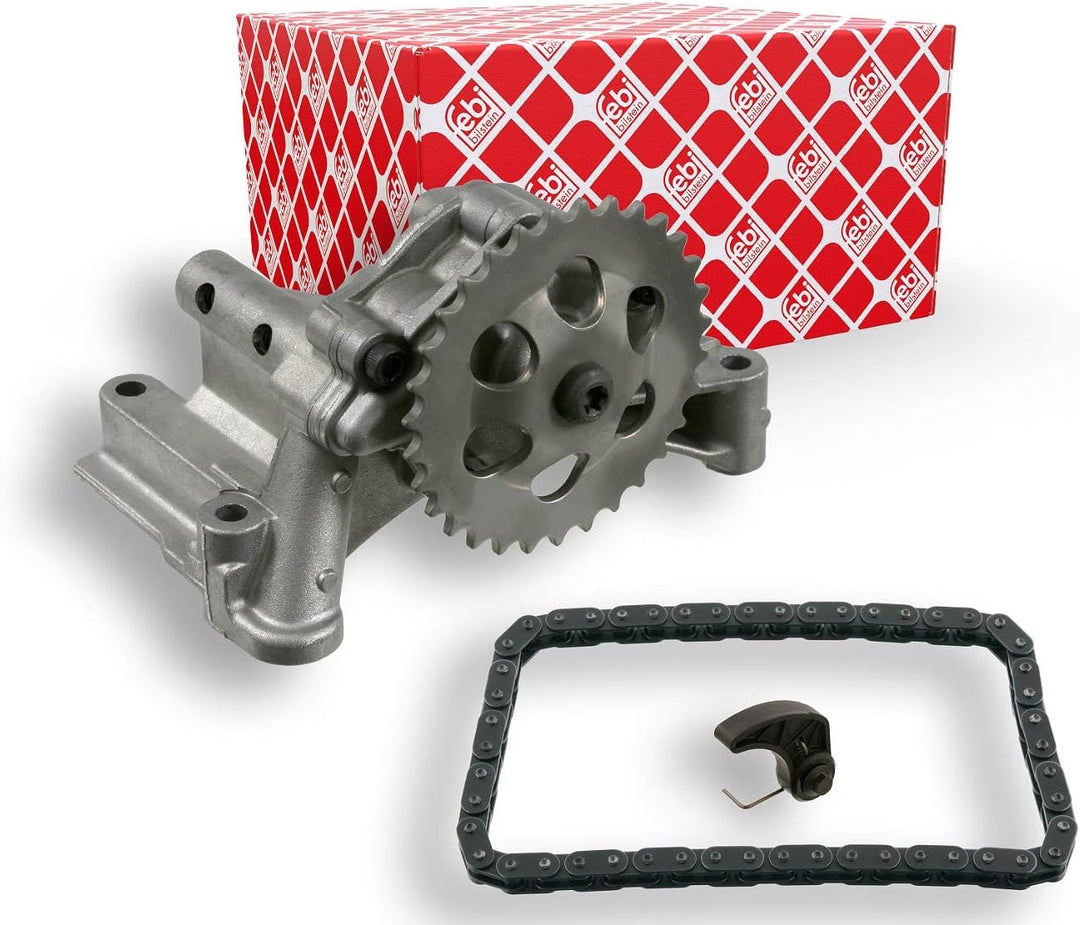 febi bilstein 33751 Ölpumpensatz mit Kettenrad, Kette und Gleitschiene , 1 Stück