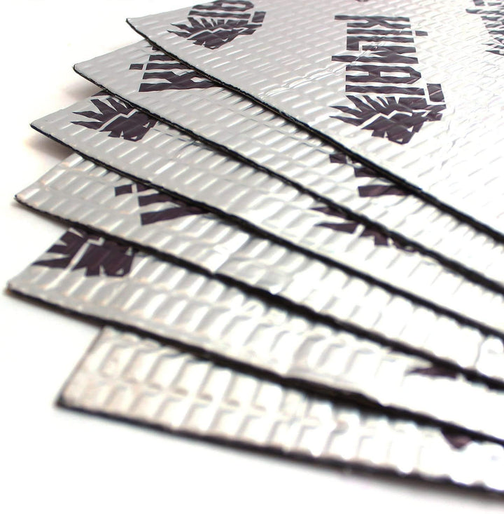 KILMAT 2 mm 3.4 qm Selbstklebende Alubutyl Anti Dröhn Dämmmatte, Auto Dämmung (Lärmschutz, Schalldäm
