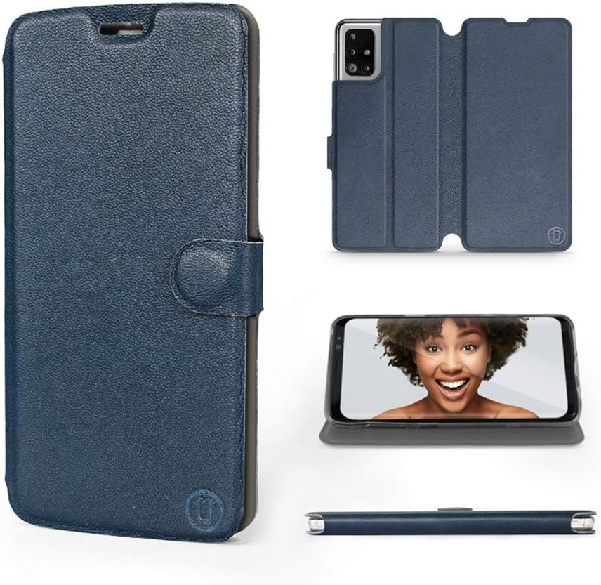 Mobiwear | Echt Lederhülle | Kompatibel mit Samsung Galaxy M51, Made in EU handyhülle, Slim Leather