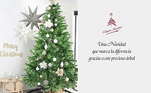 SOLAGUA NAVIDAD Künstlicher Weihnachtsbaum, Lametta-Blatt-Tanne 120–210cm Bäume mit Metallunterstütz