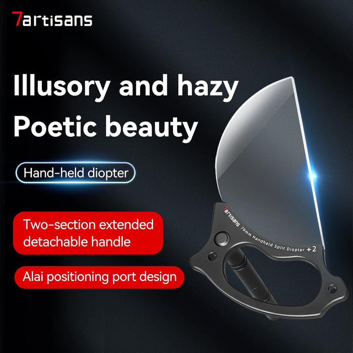 7artisans Handheld Split Dioptrien-Objektivfilter, Universal Glas Kamera Filter Zubehör Spezialeffek