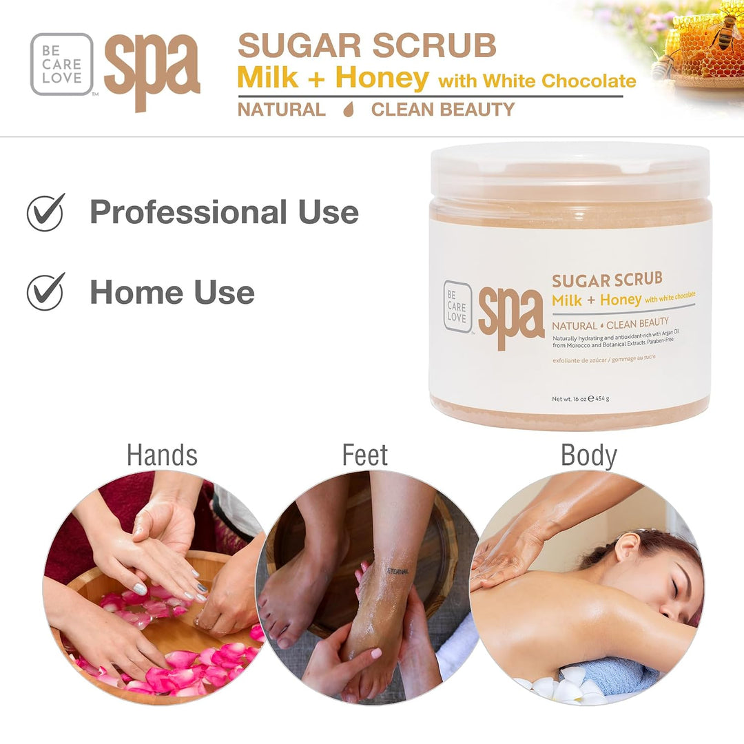 Bio Creative Lab Spa Sugar Scrub, Milk Honey and White Chocolate, 470 ml