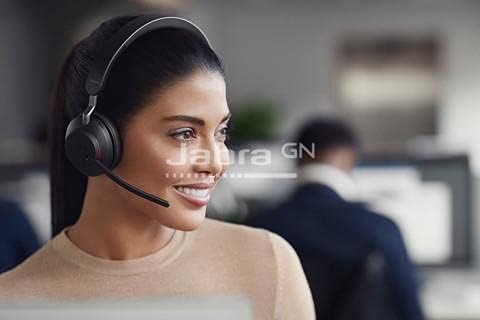 Jabra Evolve2 65 Wireless PC Headset & Evolve2 65 Wireless Headset – Noise Cancelling Microsoft Team