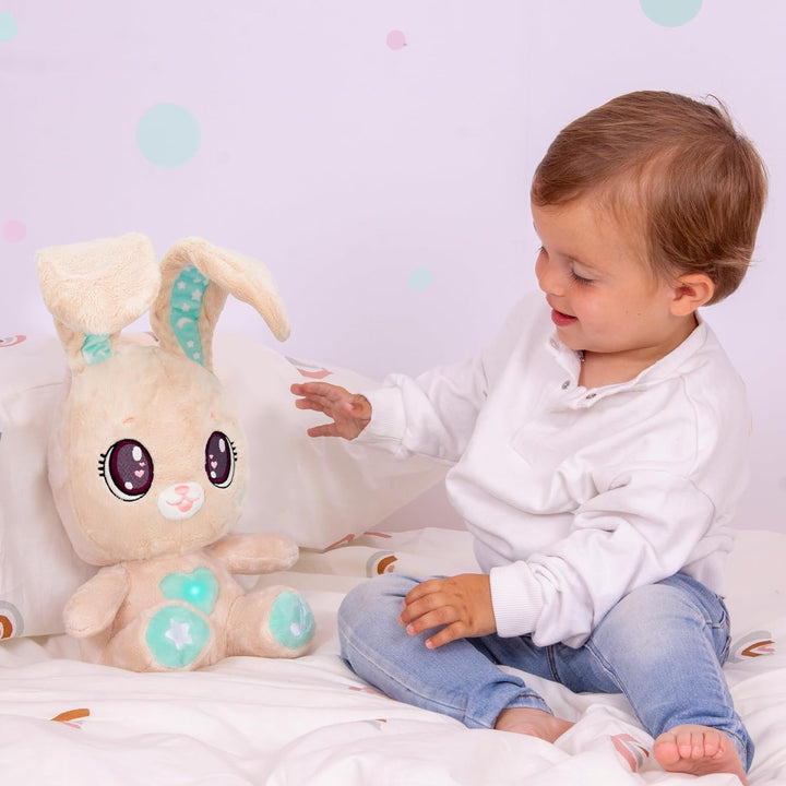 PEEKAPETS Interaktiver Hase, lustiger und weicher Plüsch, der Seine Ohren bewegt und Lichter und Ger