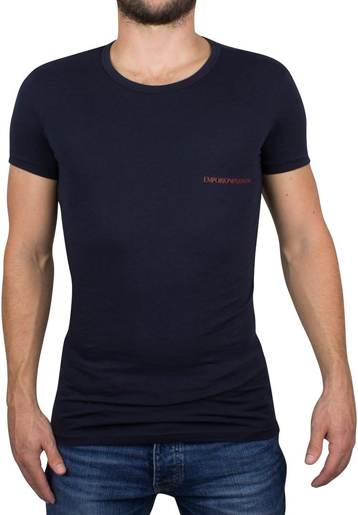 Emporio Armani Zwei Pack Rundhals t-Shirt XL Marine & Rot