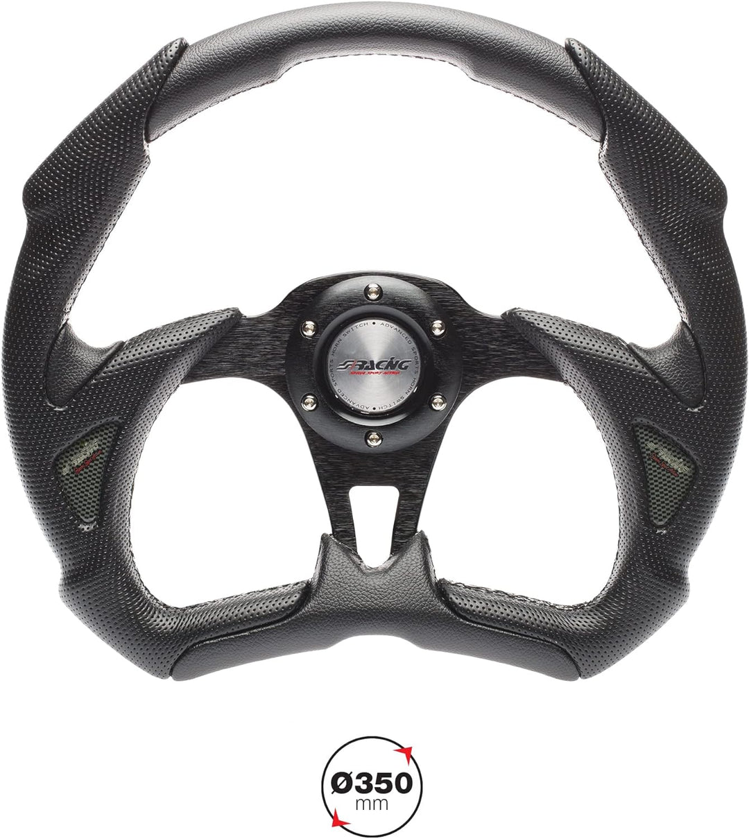 Simoni Racing X5350PUN/P X5 Black Universal Steering Wheel, Schwarz