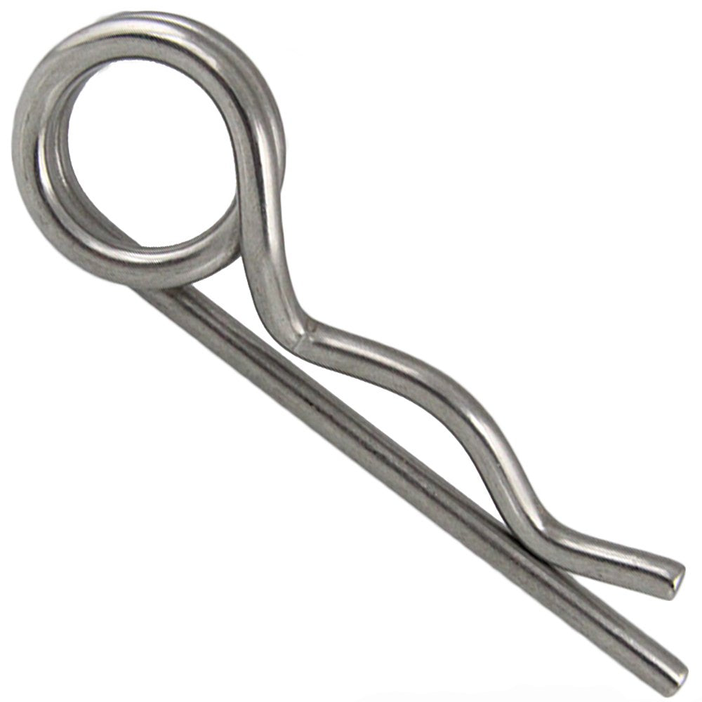 Federstecker doppelt 4,5 x 97 mm - (5 Stück) - Stecker / Splint - aus Edelstahl A4 | BOOTSTEILE BRAU
