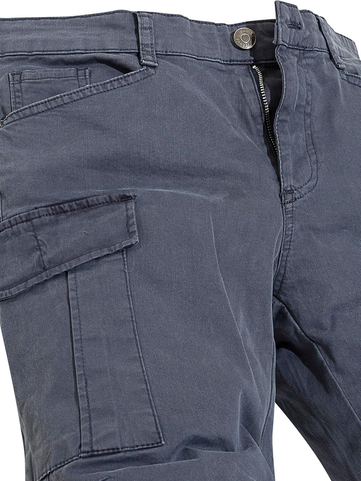 Yazubi Jayden - Herren Cargo Hose - Baumwoll Cargo Jeans 29W / 32L Grau (Turbulence 194215), 29W / 3