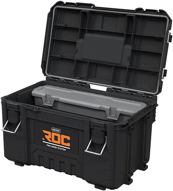 Keter ROC Pro Gear Werkzeugkoffer, robust, Schwarz/Grau