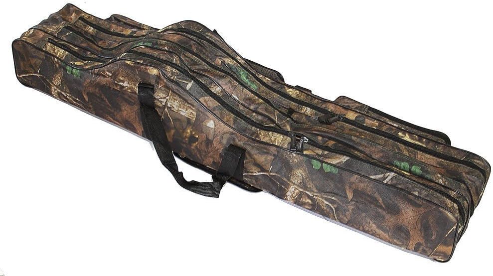 KANANA Angeltasche Rutentasche Rutenfutteral Angelkoffer Anglertasche Tasche (3fach) 120cm