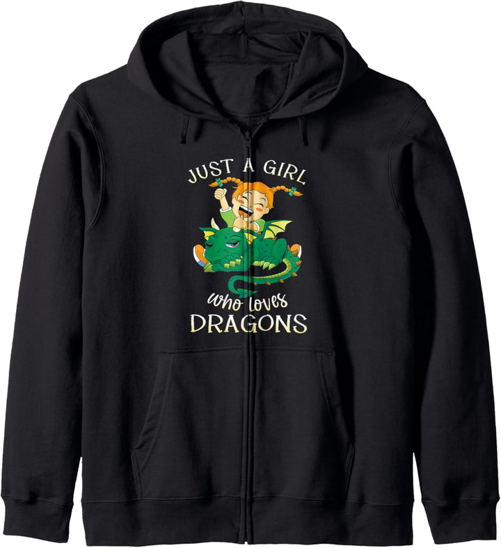 Just A Girl Who Loves Dragons Tween Teen Girl Women Gifts Kapuzenjacke