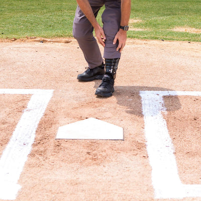 Champion Sports Umpire Beinschützer: Doppelter Knie-Schienbeinschutz mit Flügeln für Baseball und So