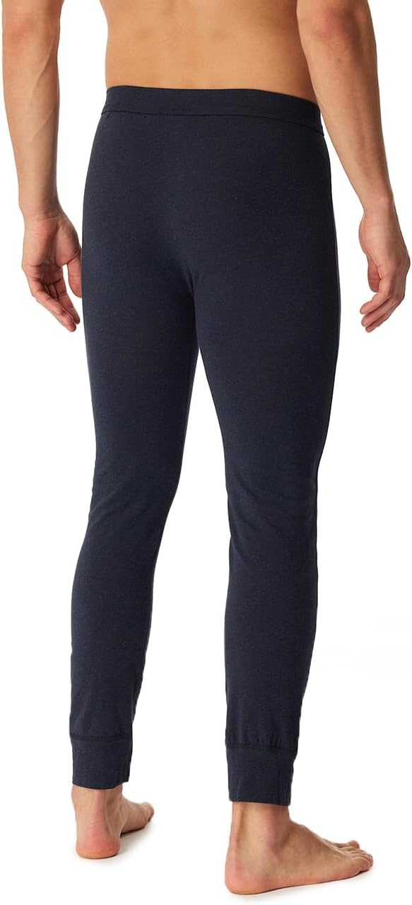 Schiesser Herren lange Unterhose mit Eingriff - Comfort Fit XXL Blau-mel., XXL Blau-mel.