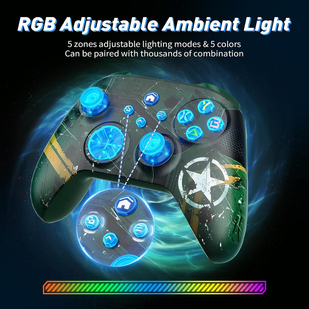 Dinosoo Wireless Controller für Xbox Series X|S, Xbox One, PC, iOS/Android, Bluetooth Kabelloser Gam