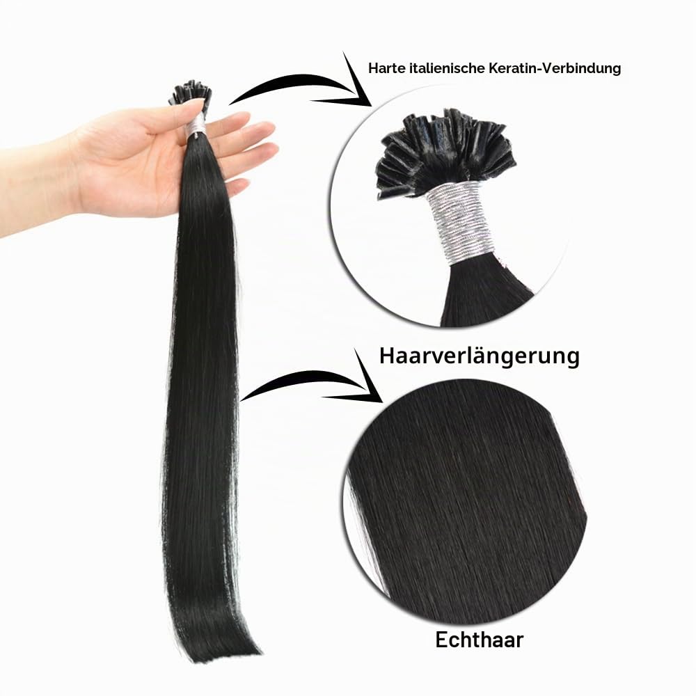 Extensions Echthaar Bondings U Tip Hair Extensions Echthaar Keratin Bondings Echthaar 50 cm Remy Ech