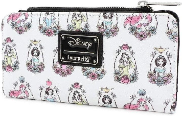 Loungefly x Disney Princess Portraits Allover-Print Wallet Mehrfarbig, Weiss Einheitsgrösse, Mehrfar
