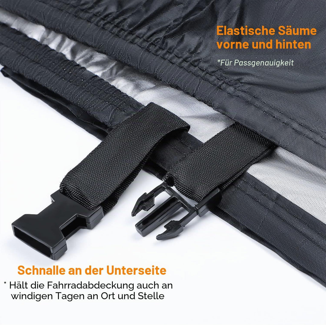 Fahrradabdeckung Wasserdichte & Reissfeste Fahrradschutzhülle mit Schlosslöchern – inkl. Aufbewahrun