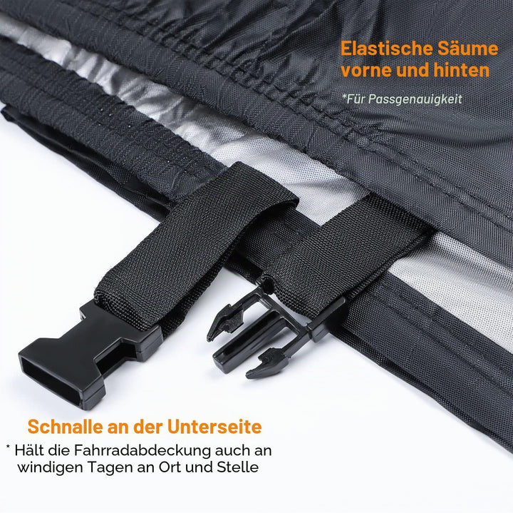 Fahrradabdeckung Wasserdichte & Reissfeste Fahrradschutzhülle mit Schlosslöchern – inkl. Aufbewahrun