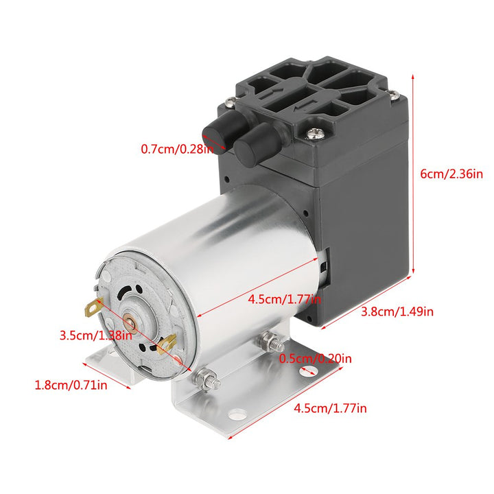 Mini Vakuumpumpe Unterdruck Saugpumpen DC 12 V 500mA mit Halter (120kpa 5L/min), 120kpa 5L/min