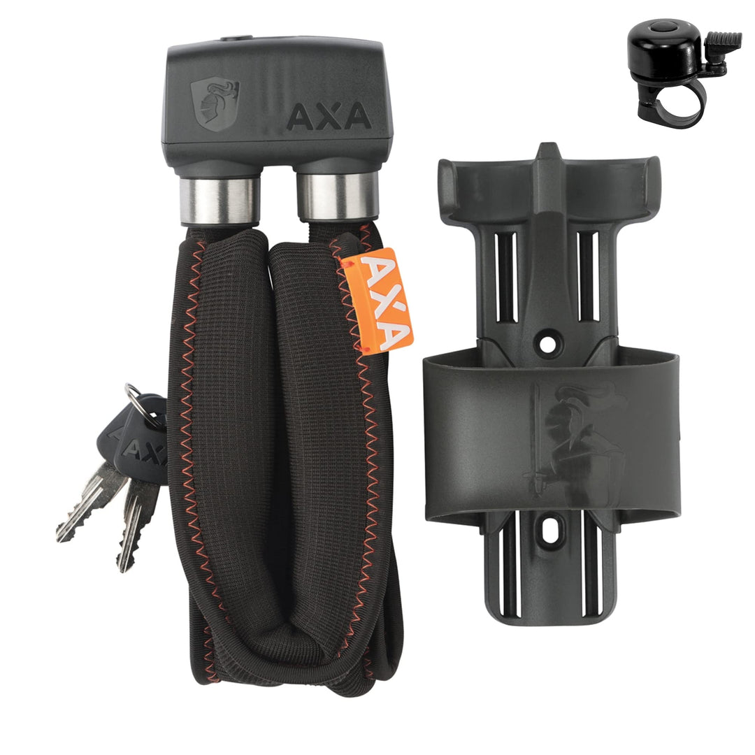 Axa Faltschloss Foldable Lock 600 Länge 95 cm Level 7 inkl. Fahrradklingel