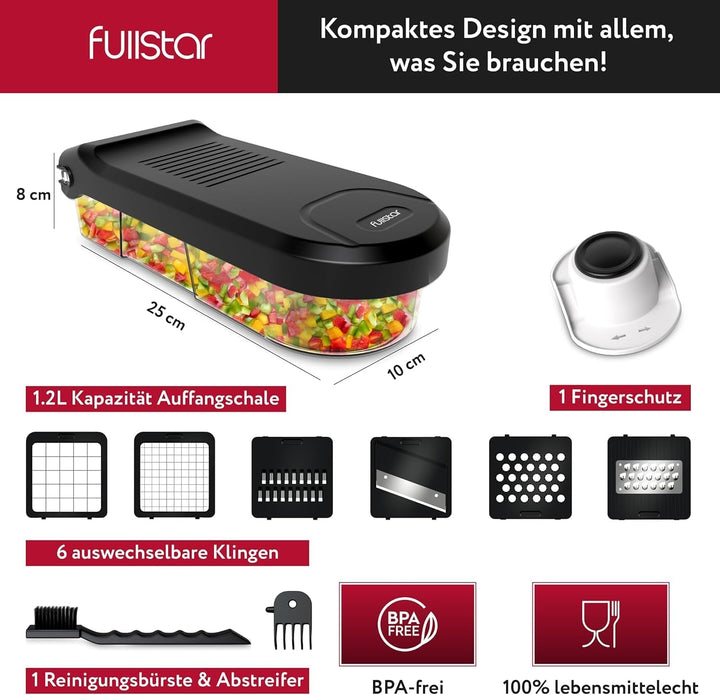 Gemüseschneider Mandoline Gemüsehobel - Gemüse Schneider Zwiebelschneider Kartoffelschneider Obstsch