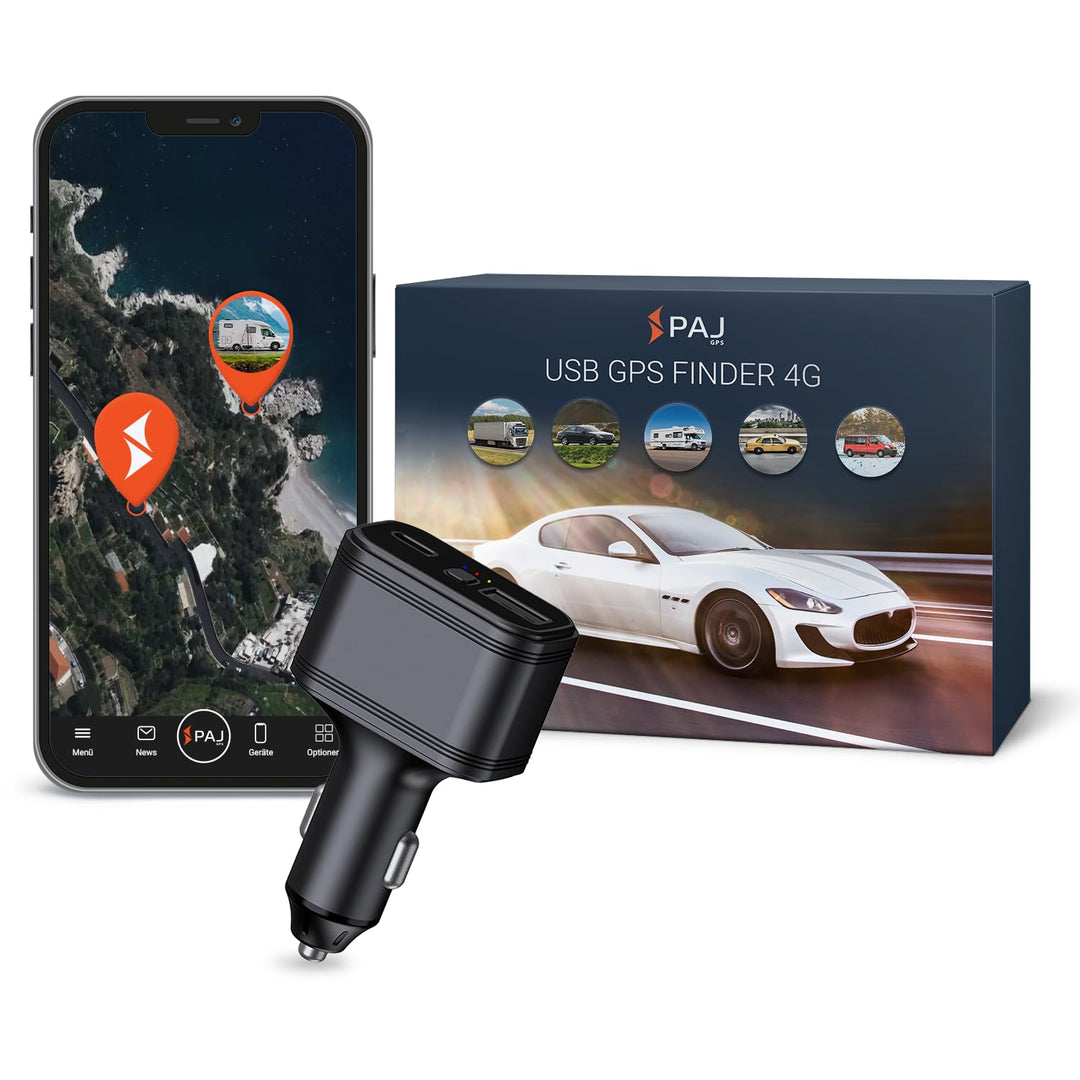 PAJ GPS USB GPS Finder 4G - mini GPS Tracker für Autos, Fahrzeuge & LKW´s - Stromversorgung über Zig