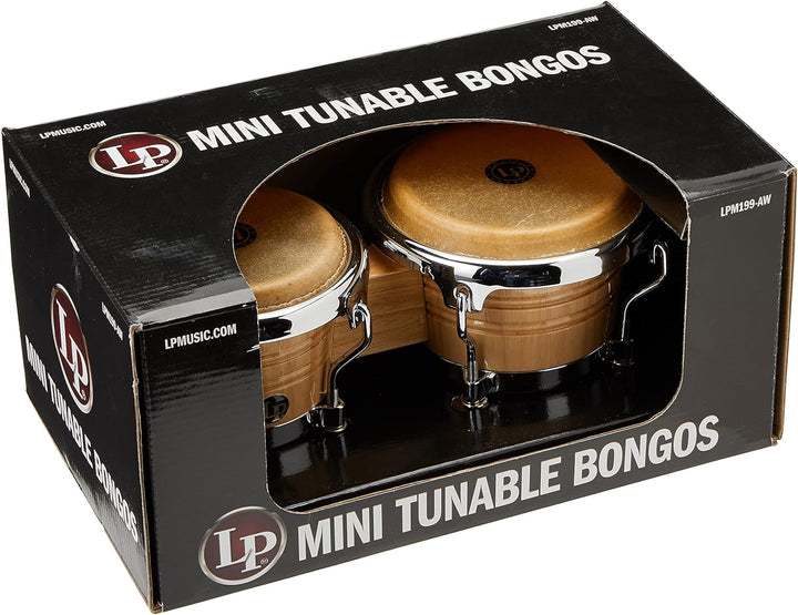LP Latin Percussion Bongo Mini Tunable Santana LPM200-AW stimmbar Natur, Natur