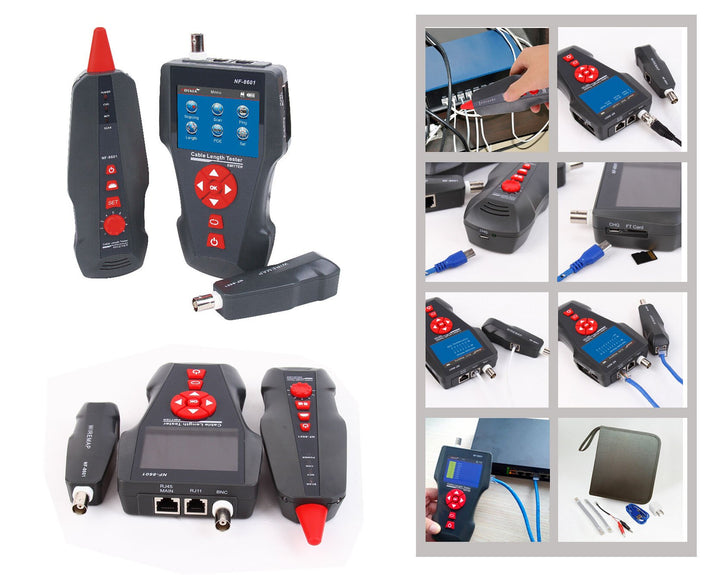 Kalea Informatique Netzwerktester RJ45 RJ11 USB BNC: für Länge/Layout/Erkennung/PoE-Test/Ping-Test/S