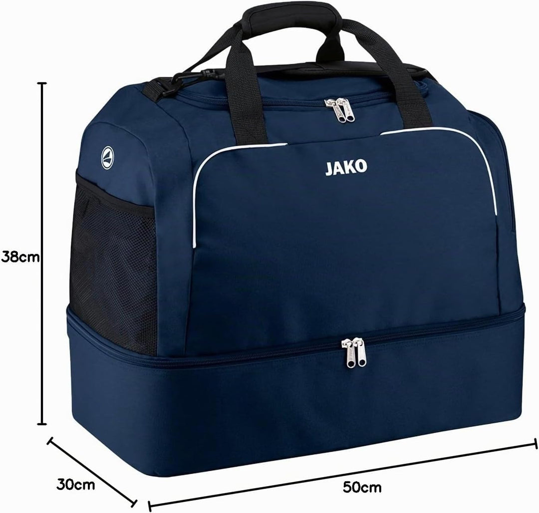JAKO Classico Sporttasche mit Bodenfach Gr. 2 Ohne Geschlecht 2 (Junior) Marine, 2 (Junior) Marine