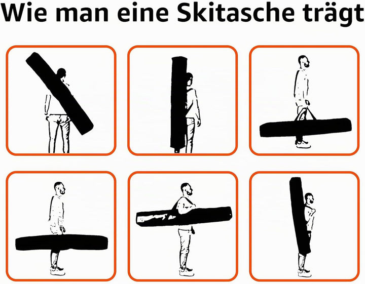 SnowSport Double Ski Bag Skitasche Prestige für 2 Paar Ski und Skistöcke - sehr dick gepolstert - fü