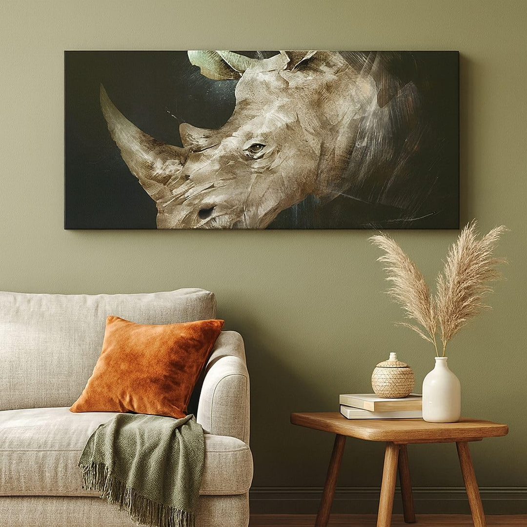 Wandbilder Dekoration Wohnzimmer Tier Abstraktion Panorama Bilder auf Leinwand 120x50cm Leinwandbild