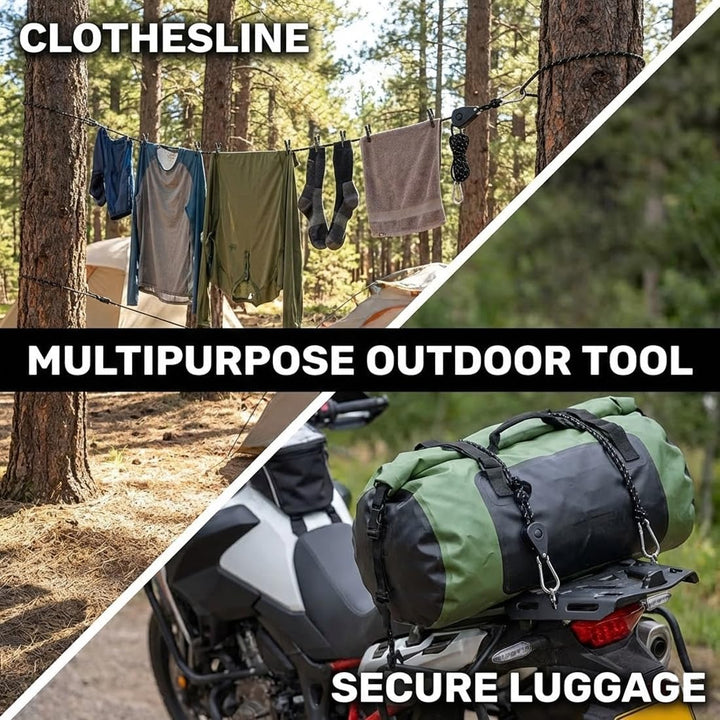4er-Set verstellbare reflektierende Spannseile 4 m Seil 4 mm für Sonnensegel Befestigung Camping Zel