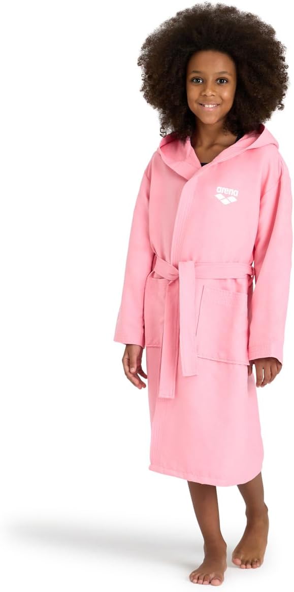 ARENA Jungen Zeal Plus Jr Bademäntel (1er Pack) 8-9 Jahre PINK-WHITE, 8-9 Jahre PINK-WHITE