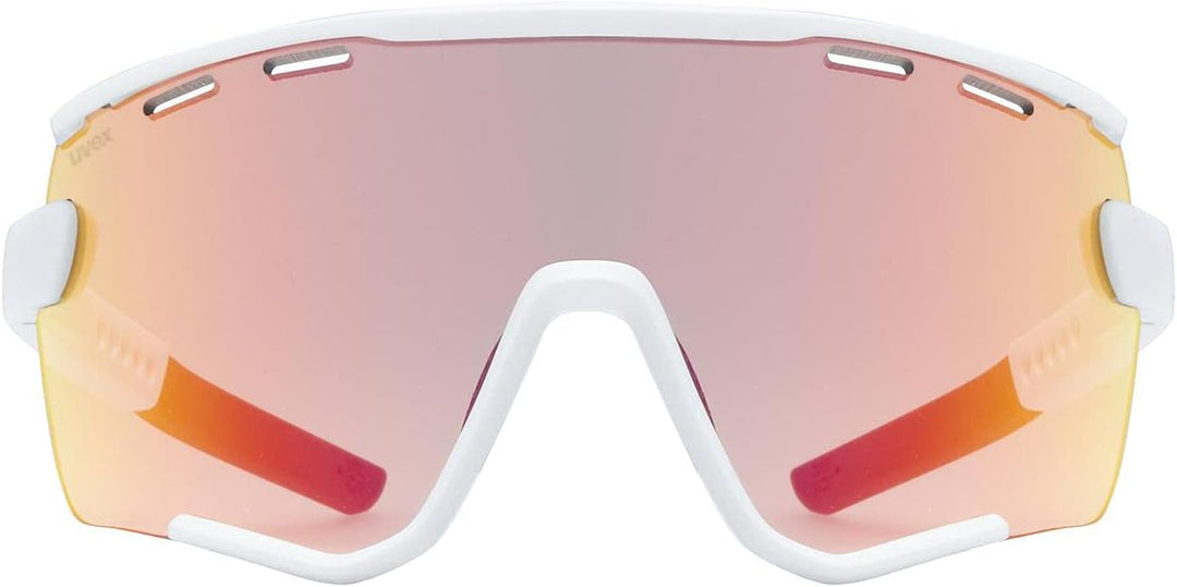 uvex Unisex Sportstyle 236 S Set Sportbrille (1er Pack) Einheitsgrösse white mat/red, Einheitsgr
