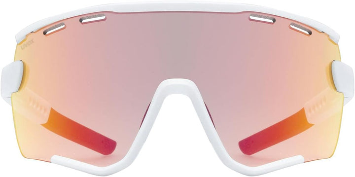 uvex Unisex Sportstyle 236 S Set Sportbrille (1er Pack) Einheitsgrösse white mat/red, Einheitsgr