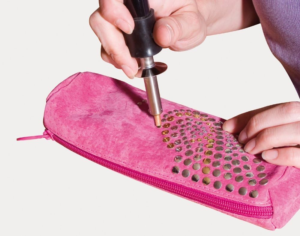 Pebaro 0259 Strass Set, Strasskolben, 12 Aufsätze für verschiedene Grössen, 1.440 Strasssteine, Niet