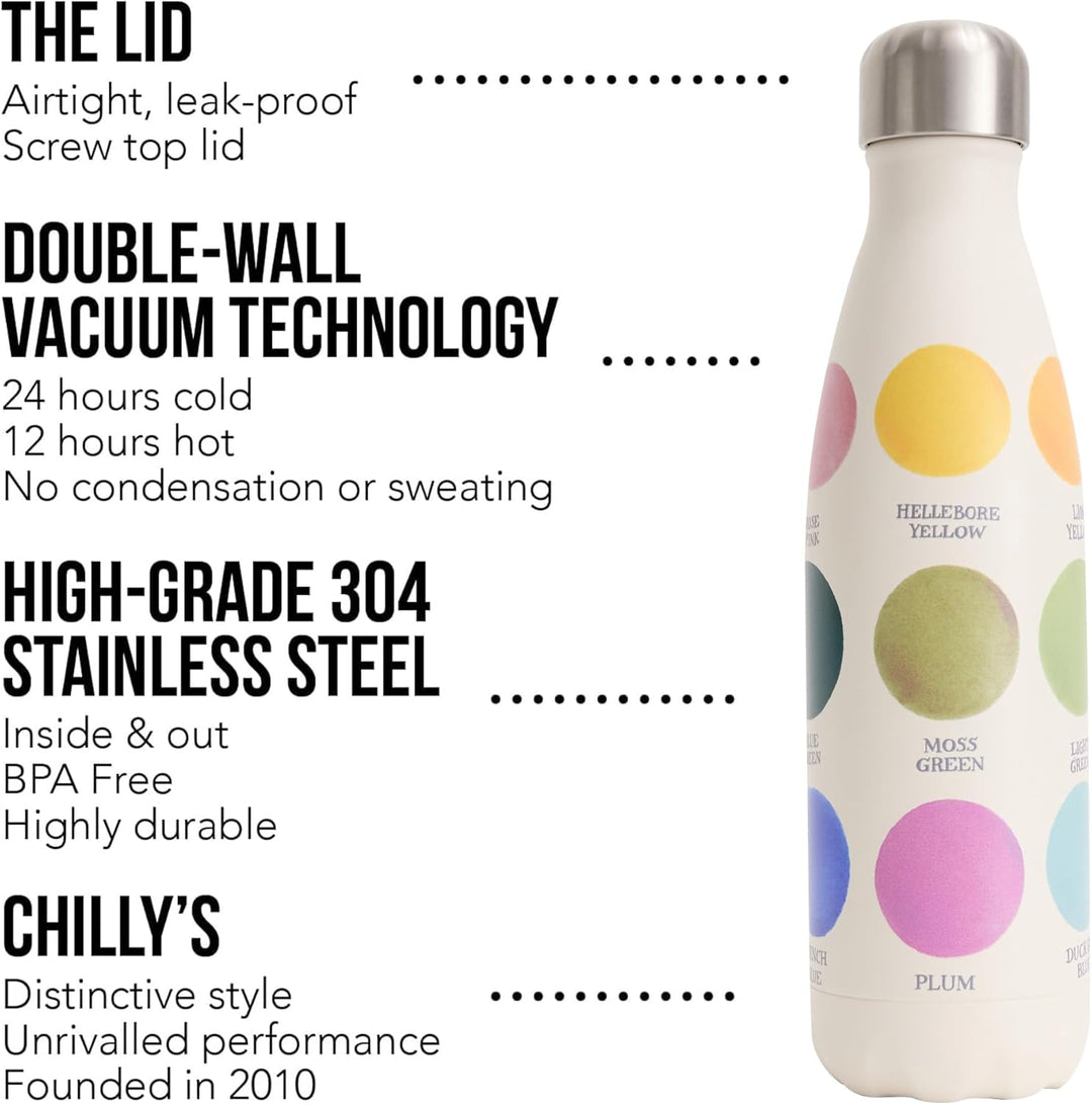 Chilly's Original Trinkflasche - Isolierflasche aus Edelstahl, wiederverwendbare Thermoflasche für h