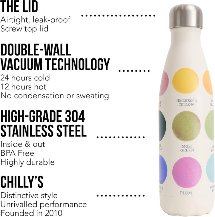 Chilly's Original Trinkflasche - Isolierflasche aus Edelstahl, wiederverwendbare Thermoflasche für h