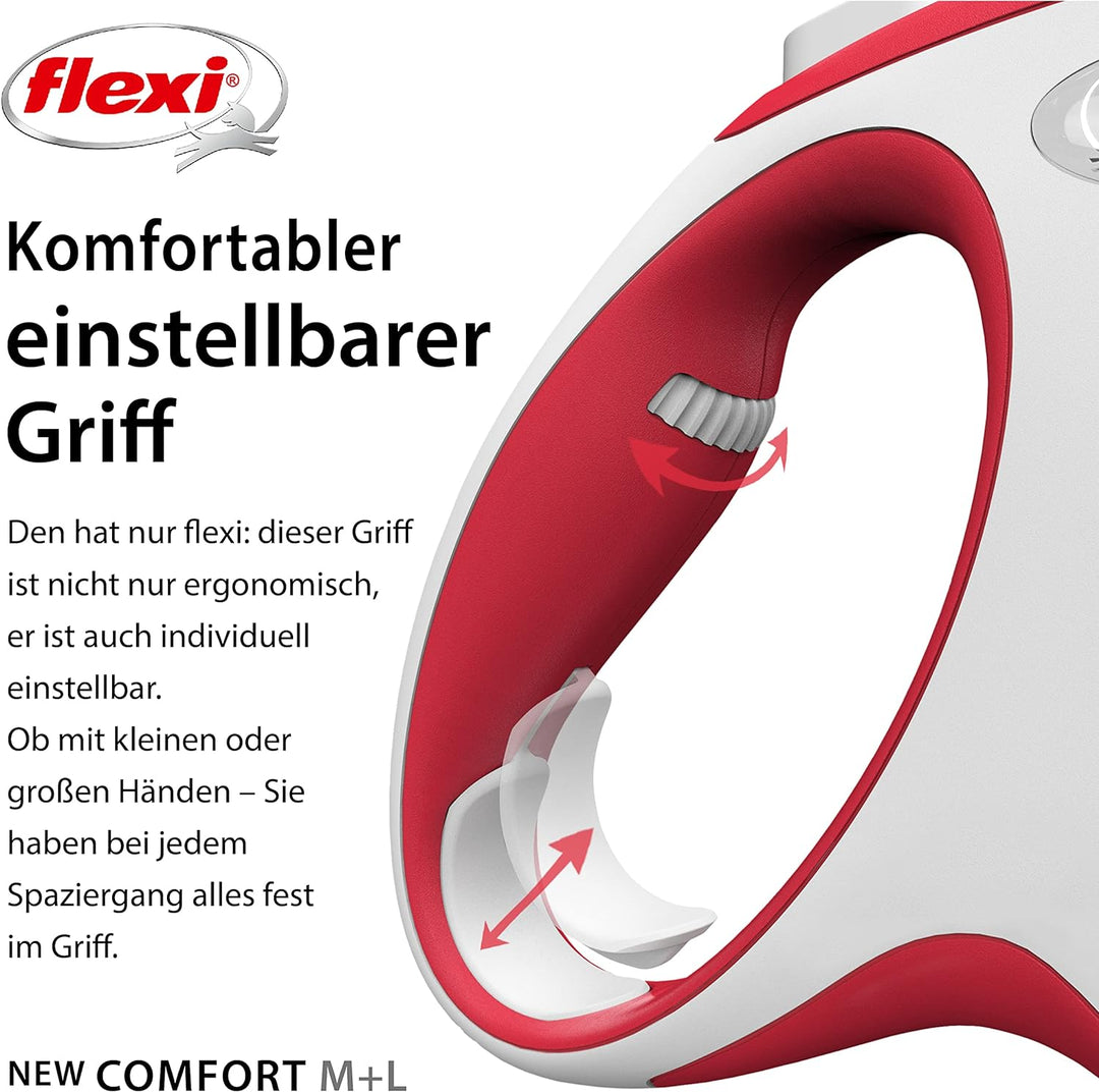 flexi Rollleine New Comfort - rot- L - 8 m, 4000498043806, rot, small Single, Single