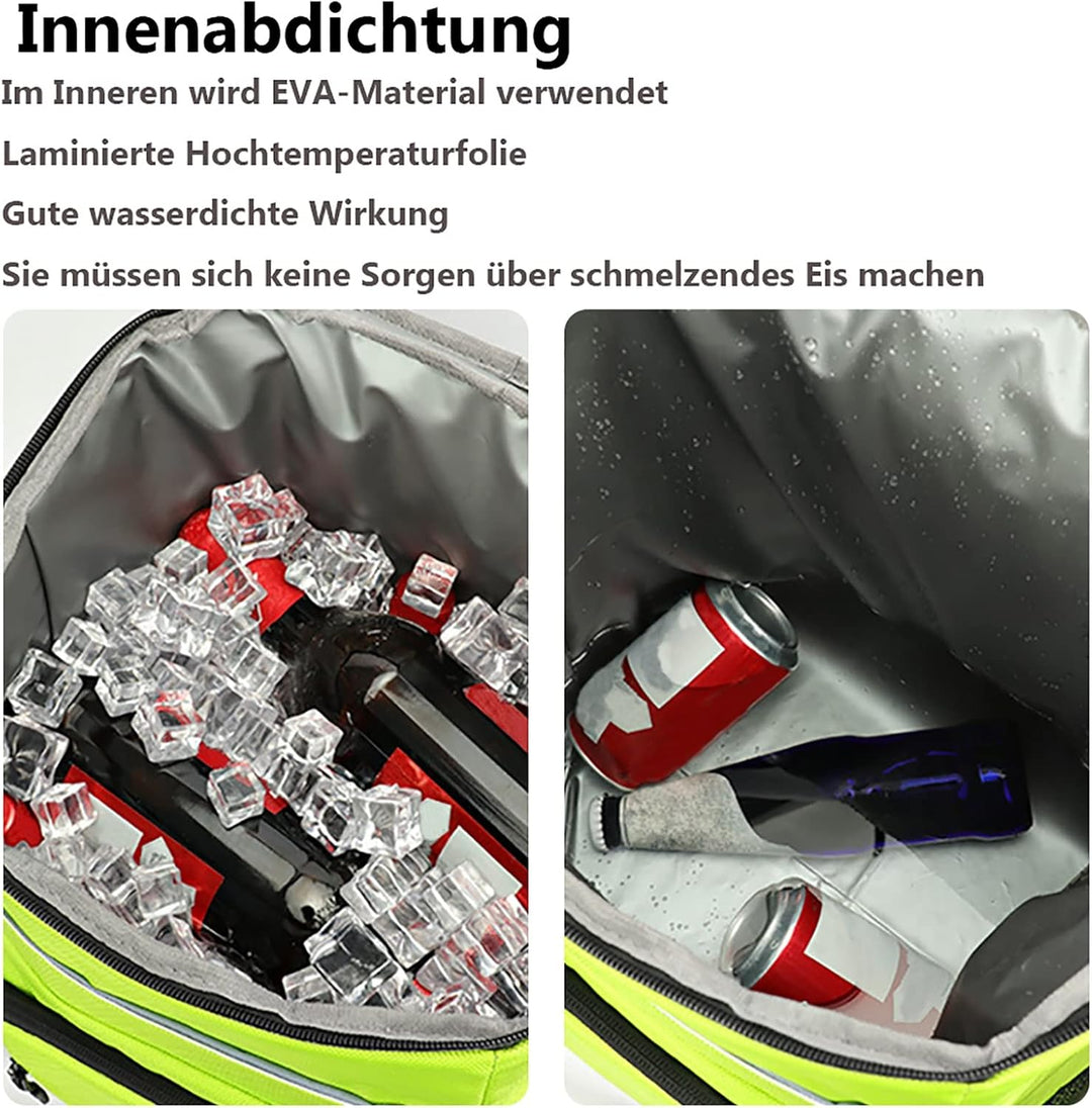 XIUWOUG 33L Kühltasche Gross, Wasserdichten Isolierter Rucksäcke Cooler Bag, Kaltes Bier Picknick Ru