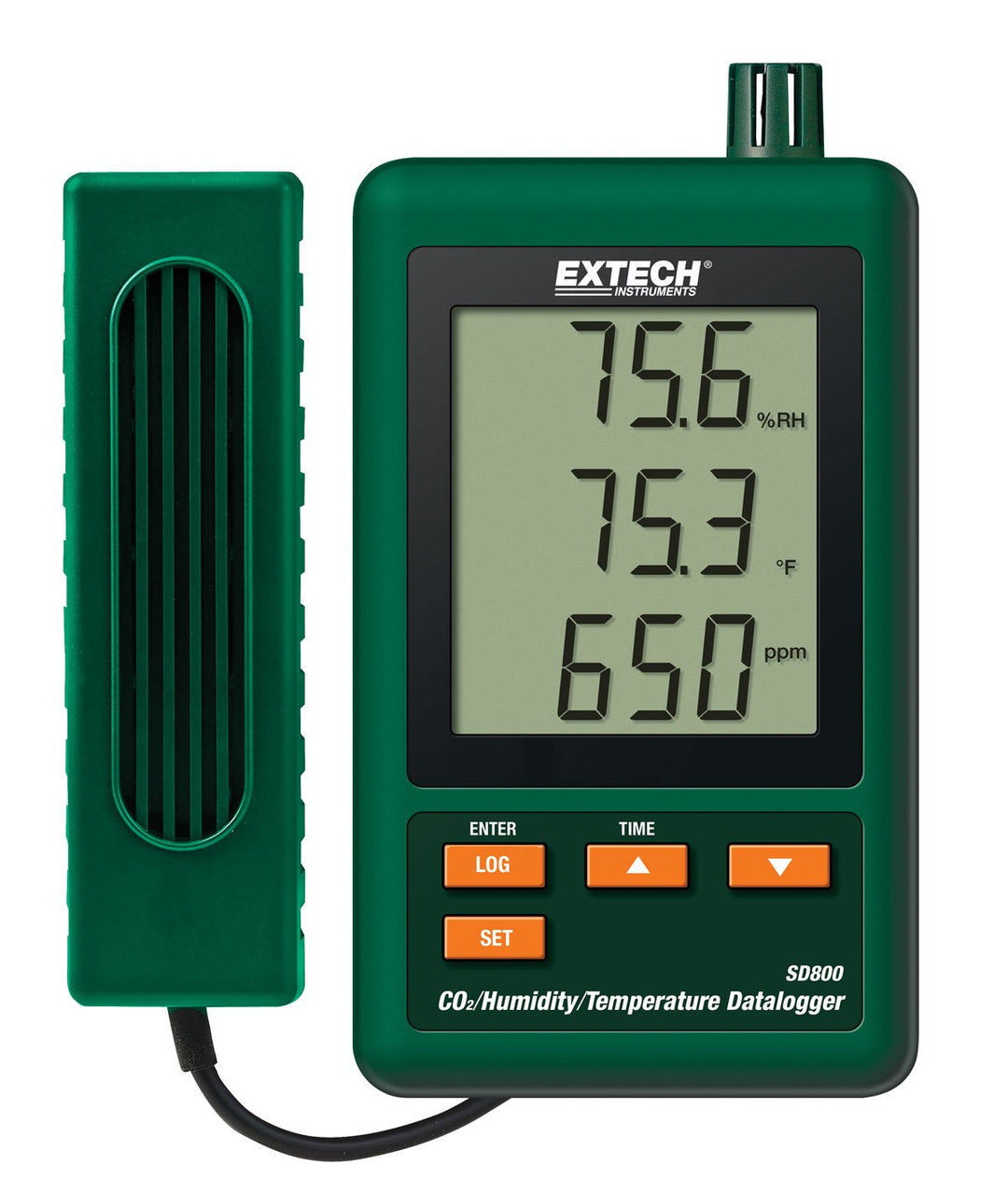 Extech CO2-, Luftfeuchte- und Temperatur-Datenlogger, 1 Stück, SD800